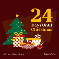 Festive Christmas Countdown Linkedin Post Design