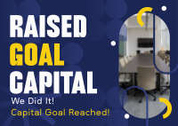 Corporate Capital Goal Achieved Postcard