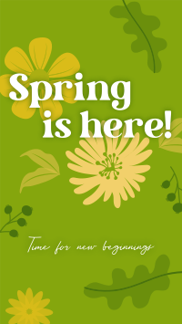 Spring New Beginnings Facebook Story