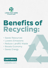 Recycling Benefits Poster