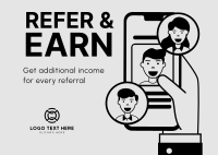 Refer and Earn Postcard Design