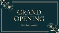 Grand Opening Elegant Floral Facebook Event Cover