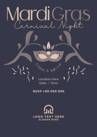 Mardi Gras Carnival Night Poster