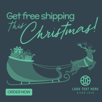 Contemporary Christmas Free Shipping Instagram Post