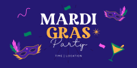 Mardi Gras Party Twitter Post