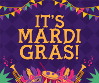 Rustic Mardi Gras Facebook Post