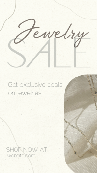 Clean Minimalist Jewelry Sale Facebook Story