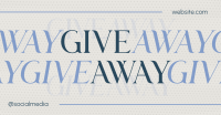 Minimalist Giveaway Facebook Ad