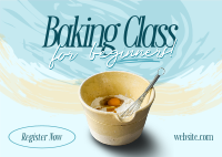 Beginner Baking Class Postcard