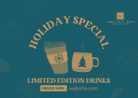 Holiday Special Drinks Postcard