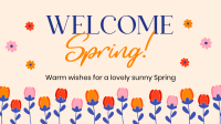 Welcome Spring Greeting Facebook Event Cover