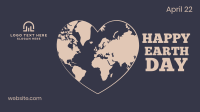 Heart-shaped Earth Zoom Background