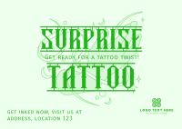 Tattoo Studio Promo Postcard Design