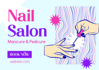 Groovy Nail Salon Postcard