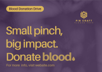 Blood Donation Drive Postcard