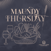 Maundy Thursday Supper Instagram Post