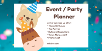 Kids Party Twitter Post Design