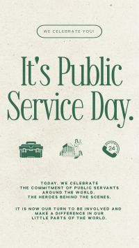 Minimalist Public Service Day Instagram Reel Image Preview