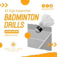 Badminton O’ Clock Linkedin Post Design