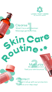 Skin Care Routine Facebook Story Design