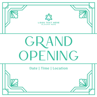 Grand Opening Art Deco Instagram Post