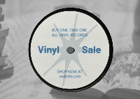 Vinyl Record Sale Postcard