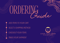 Elegant Marble Order Instructions Postcard