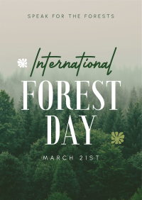 Minimalist Forest Day Poster