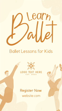 Kids Ballet Lessons TikTok Video Design