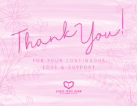 Watercolor Bliss Thank You Card Image Preview