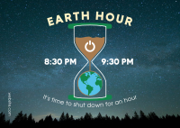 Earth Hour Glass Postcard