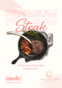 Premium Steak Order Poster