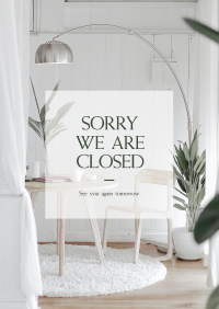 Sorry We Are Closed Flyer