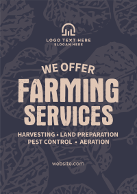 Rustic Farming Services Poster