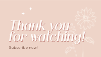 Blooming Floral YouTube Video Design