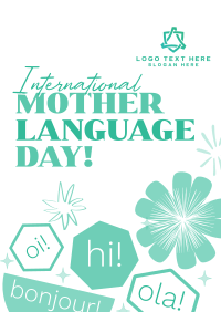 Quirky International Mother Language Day Poster