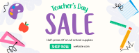 Supplies Sale for Teachers Facebook Cover Image Preview