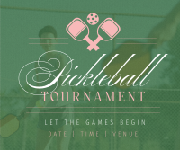 Classic Pickleball Tournament Facebook Post Design