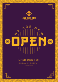 Oriental We’re Open Flyer