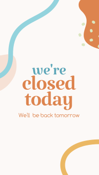 Closed Today Instagram Story