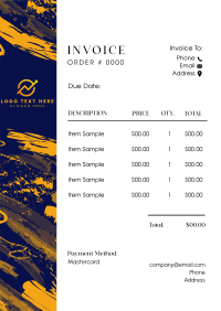 Abstract Brush Strokes Invoice Image Preview