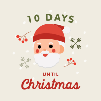 Cute Santa Countdown Instagram Post Design