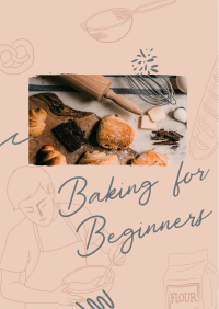 Beginner Baking Class Flyer