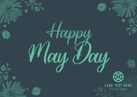 May Day Spring Team Postcard