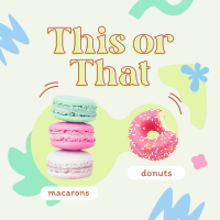 This or That Dessert Instagram Post Design