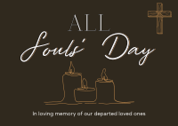 Soul's Day Candle Postcard