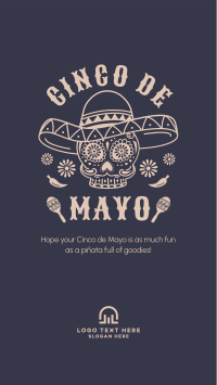 Happy Cinco De Mayo Skull Facebook Story