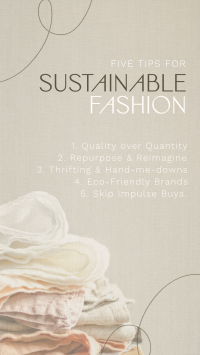 Chic Sustainable Fashion Tips Instagram Story