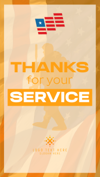 Simple Veterans Day Greeting TikTok Video Design