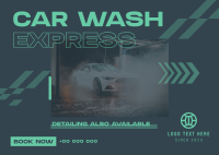 Premium Car Wash Express Postcard